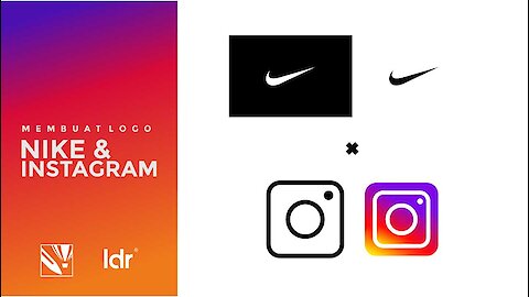 How to make Logo NIKE - Instagram at Corel Draw