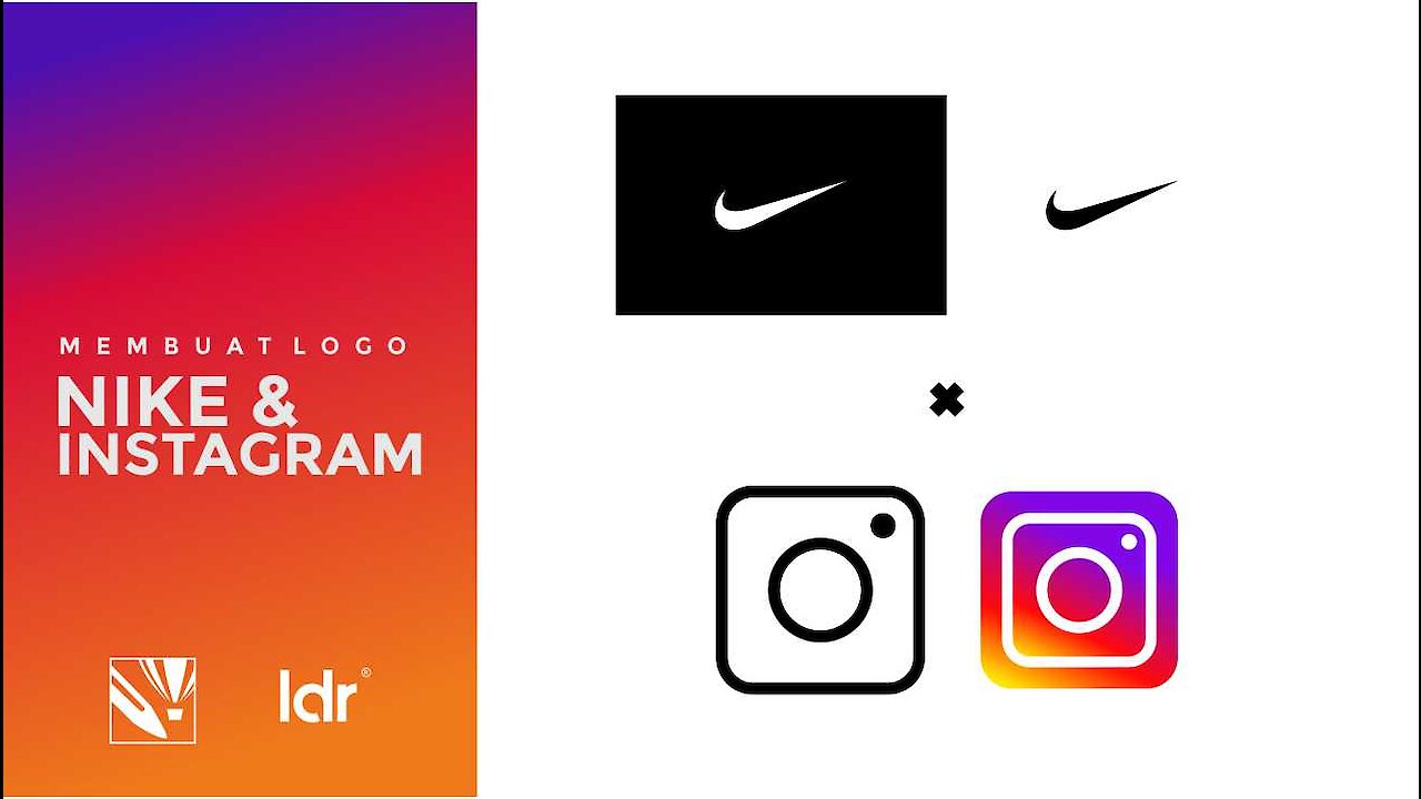 How to make Logo NIKE - Instagram at Corel Draw