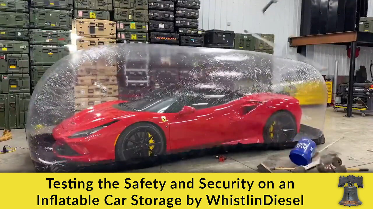 Testing the Safety and Security on an Inflatable Car Storage by WhistlinDiesel