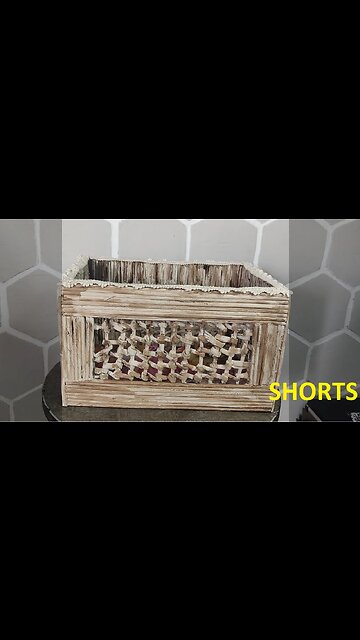 Cesto Rustico feito com Papelão e Jornal - [Diy Artesanato]#shorts