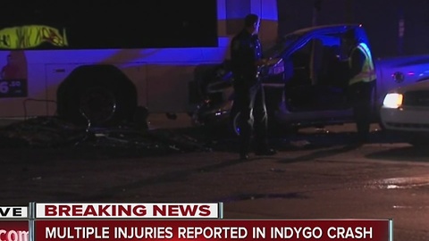 Multiple injuries reported in IndyGo bus crash