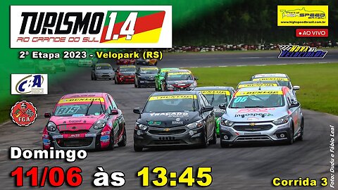 TURISMO 1.4 RS | Corrida 3 | 2ª Etapa 2023 - Velopark (RS) | Ao Vivo