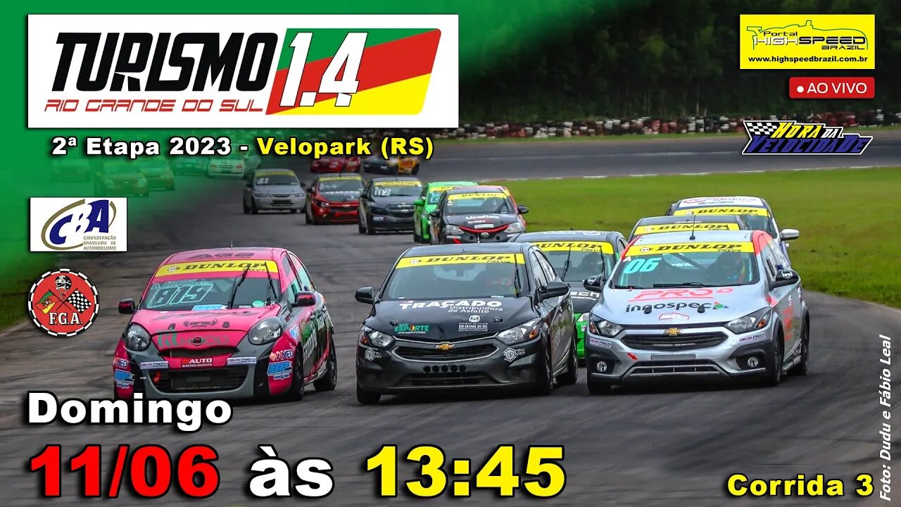 TURISMO 1.4 RS | Corrida 3 | 2ª Etapa 2023 - Velopark (RS) | Ao Vivo