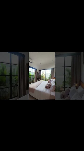 Aesthetic Tropical Bali Villa with Vibrant Interior Style 🌴 #shorts #architecture #bali