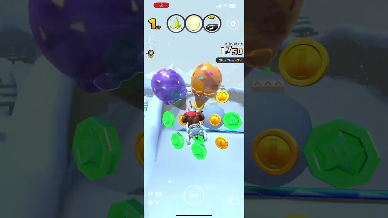 Mario Kart Tour - Spooky Sprinkle Balloons Gameplay (Sundae Tour 2023 Purchasable Glider)