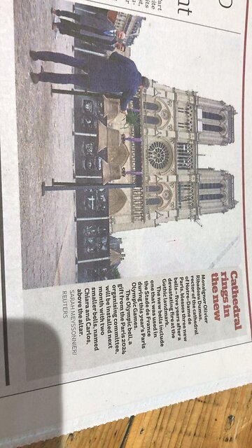 Paris France 3 Church Bells ring again Notre Dame