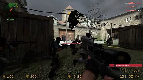 Counter Strike Source Cobblestone Bots #33 Only Sniper Rifles