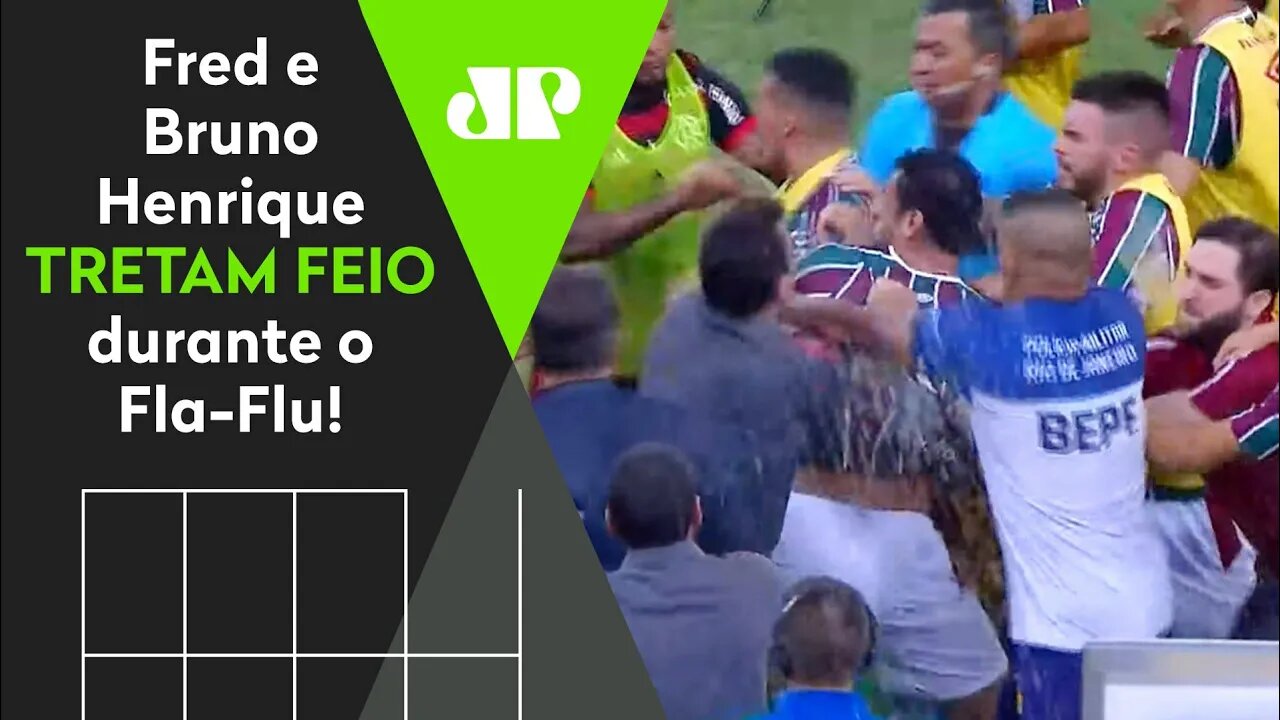 QUEBRA-PAU! OLHA a TRETA entre Fred e Bruno Henrique em Fluminense x Flamengo!