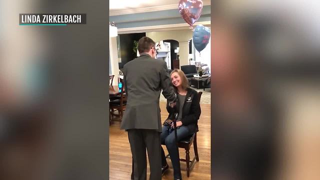 Carmel student recruits sorority to help surprise his "Best Buddy" with adorable promposal