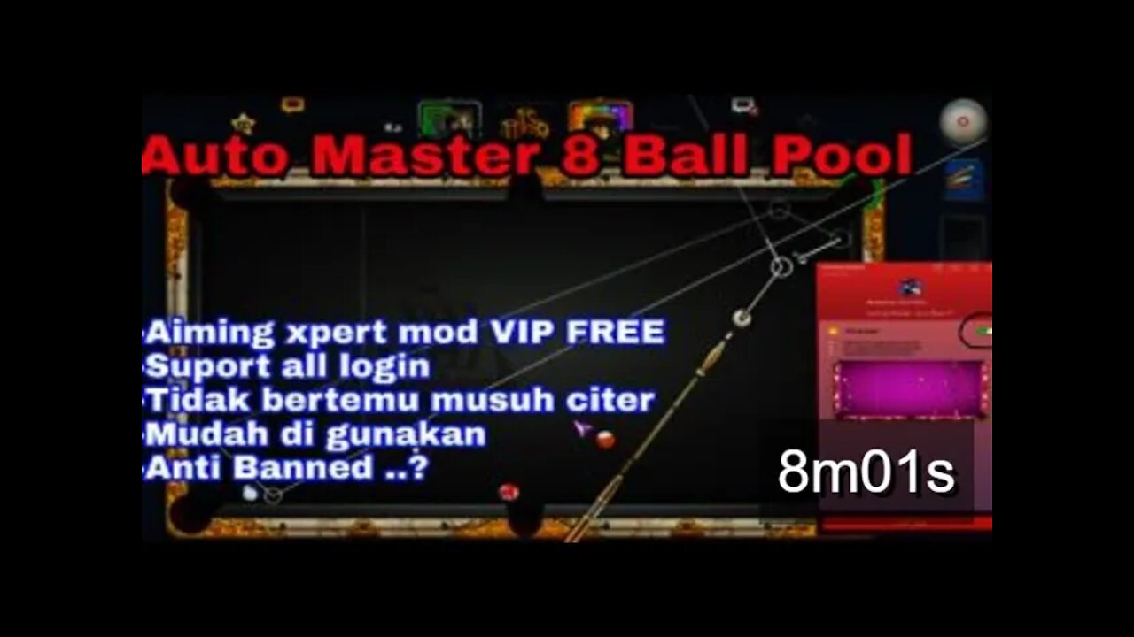 Hack 8 ball pool android 4Line Mod VIP FREE | Long line 8 ball pool