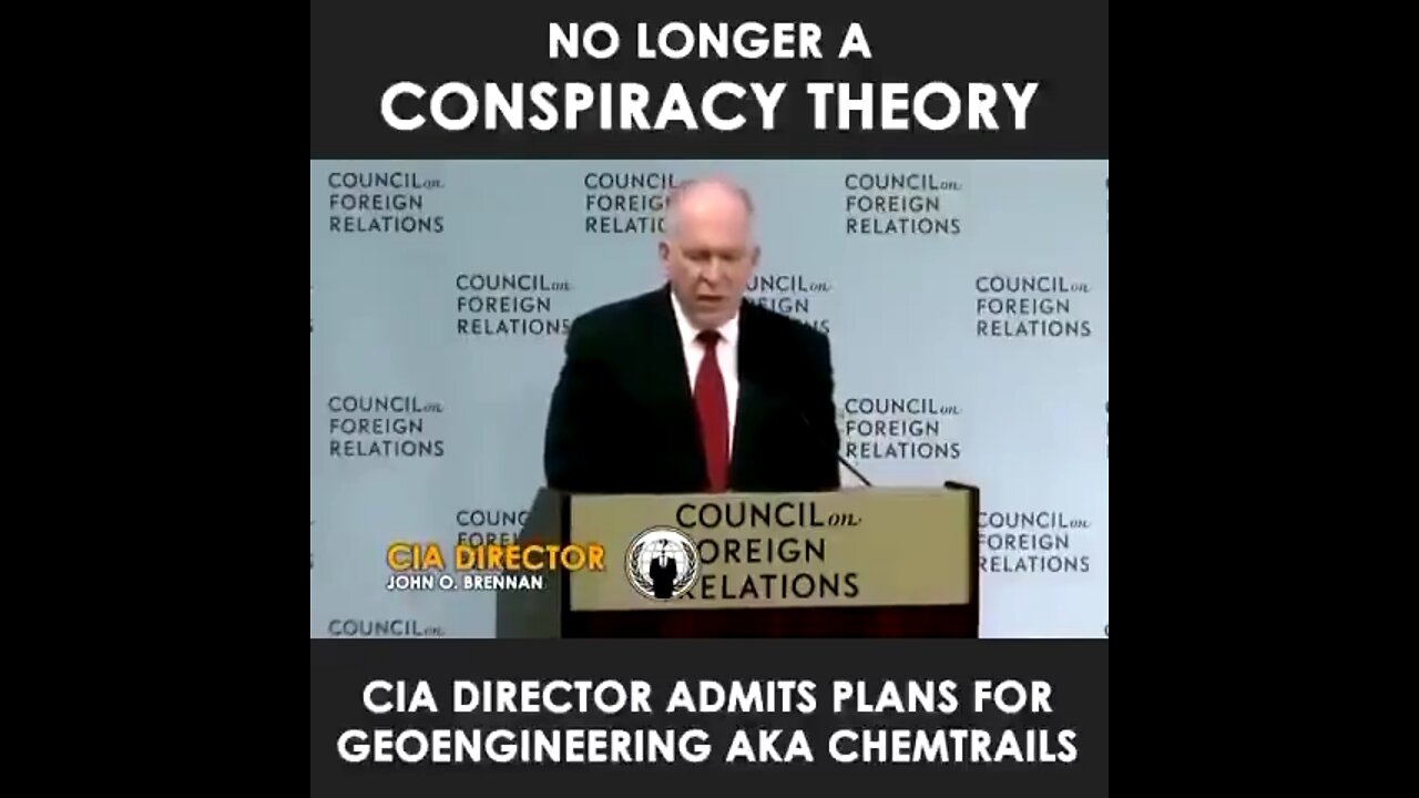 CIA Director admits plans for Geoengineering AKA Chemtrails
