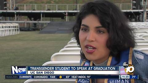 Transgender student to speak at UCSD graduation