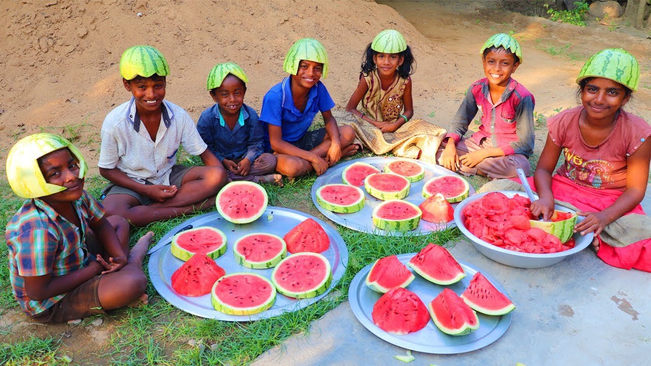 WATERMELON JUICE | 50 KG WATERMELON FRUIT | Healthy Summer Juice | Village Fun Cooking