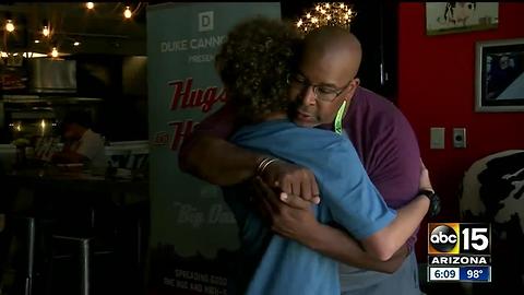 Would getting a hug from a complete stranger brighten up your day?