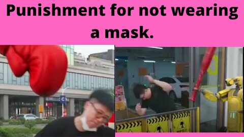 Punishment for not wearing a mask.