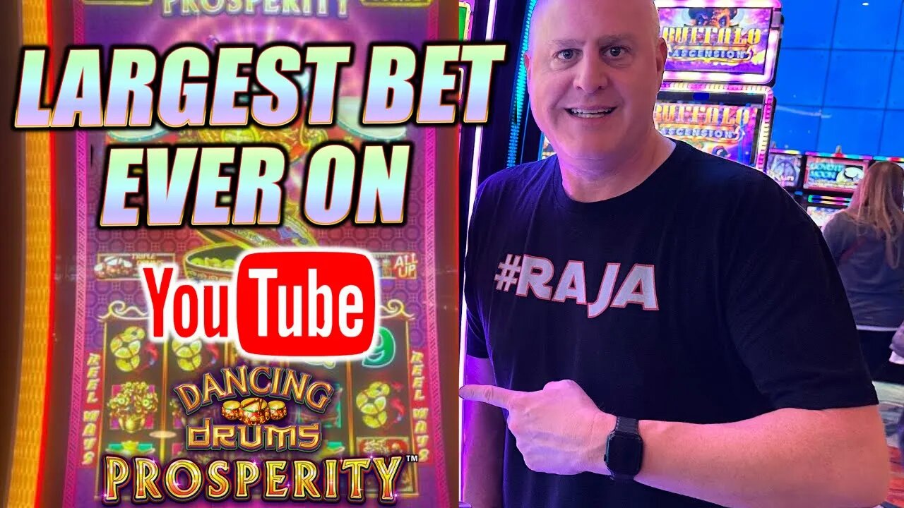 $100/SPINS!!! ★ THE BIGGEST BET YOU'LL EVER SEE ON DANCING DRUMS PROSPERITY!