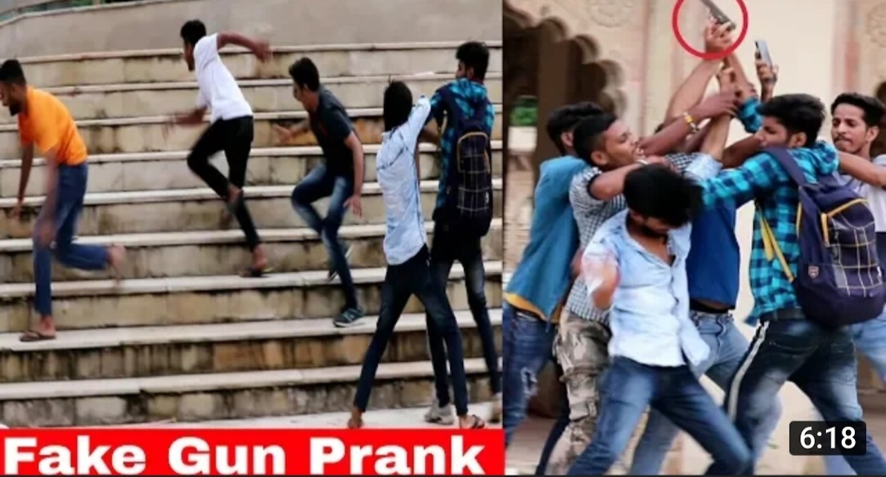 Fake Gun Prank In Public Unique Style not Gone wrong.