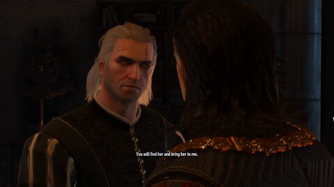 Geralt speaking with the Emperor