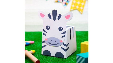 Zebra paper box/Caja de papel de cebra/Caixa de papel de zebra