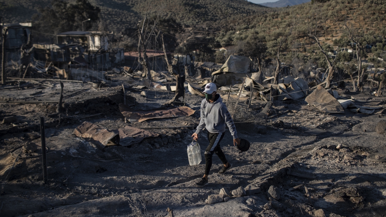 Greek Refugee Camp Destroyed After Second Fire In 1 Week