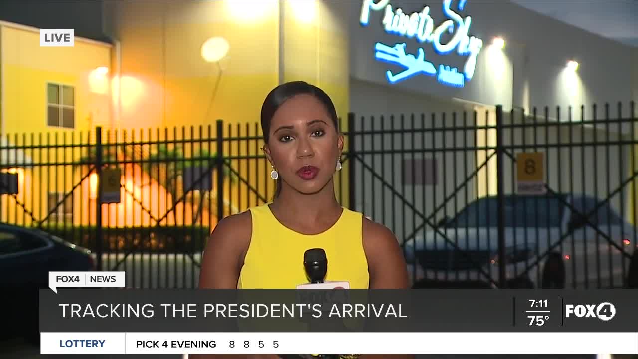 The presidents arrival in Southwest Florida