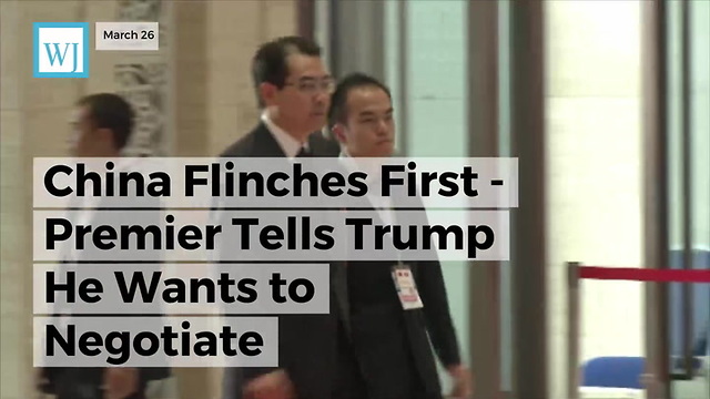 China Flinches First - Premier Tells Trump He Wants To Negotiate