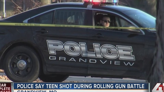 Police say teen shot during rolling gun battle