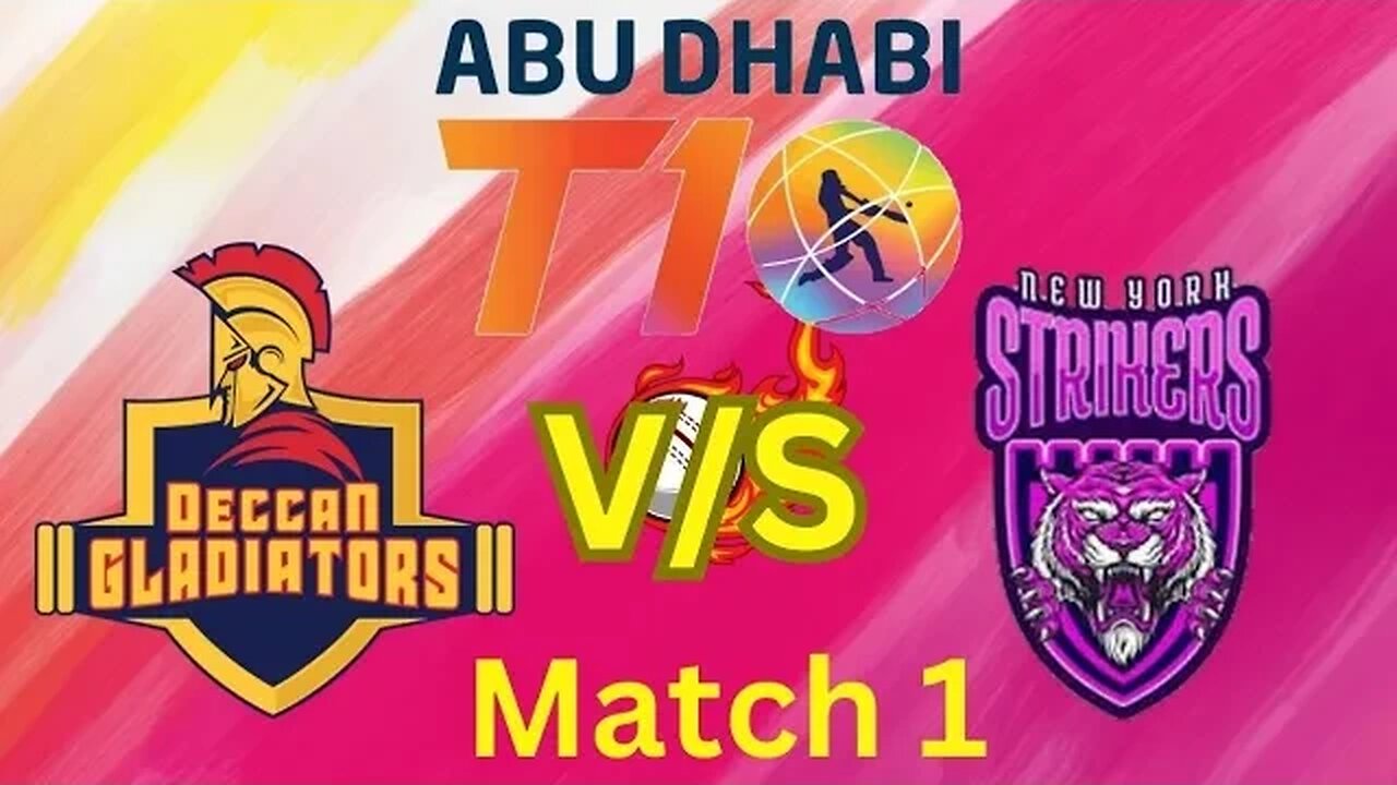 T 10 Abu Dhabi 2023: Match 1 Highlights Deccan Gladiators vs New York Strikers| Season 7