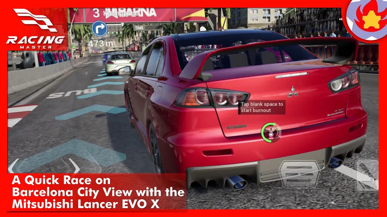 A Quick Race on Barcelona City View with the Mitsubishi Lancer EVO X | Racing Master