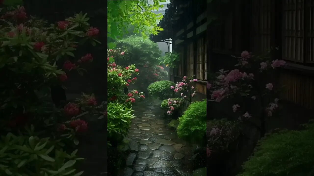 雨声助眠：花园雨声大自然中的声音让您快速入眠放松身心，睡眠的催眠曲BGM#rainsounds #rain #sleep #sleepmusic #shortsvideo #shorts