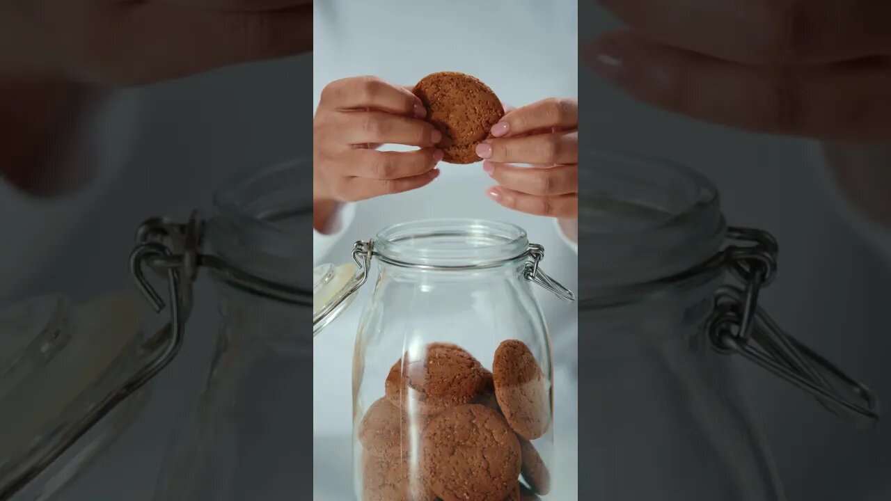 Jar of Biscuit ASMR Crunch 🍪✨ - #Shorts #YouTubeShorts #ASMR