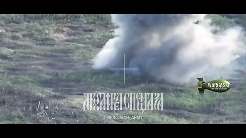Ukrainian tank drives onto a mine near Rabotino