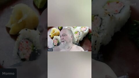 Rubbing Sushi On My Chest #shorts #mukbang