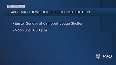 St. Matthew's House will distribute food on Easter