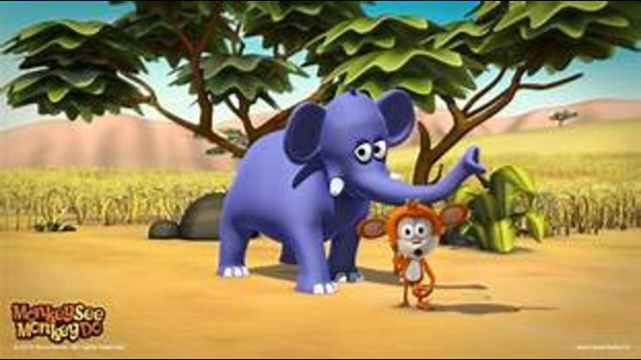 Elephant & Monkey Play with Forest Animals to Ride on Slider in Jungle | Animals Comedy Video