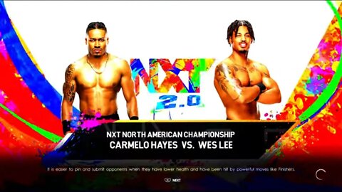 NXT Carmelo Hayes vs Wes Lee for the NXT North American Championship