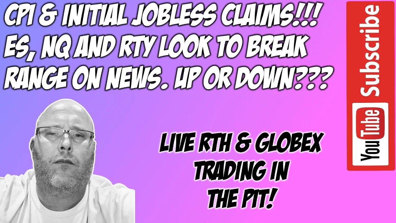 CPI Jobless Claims Range - ES NQ Futures Premarket Trade Plan - The Pit Futures Trading