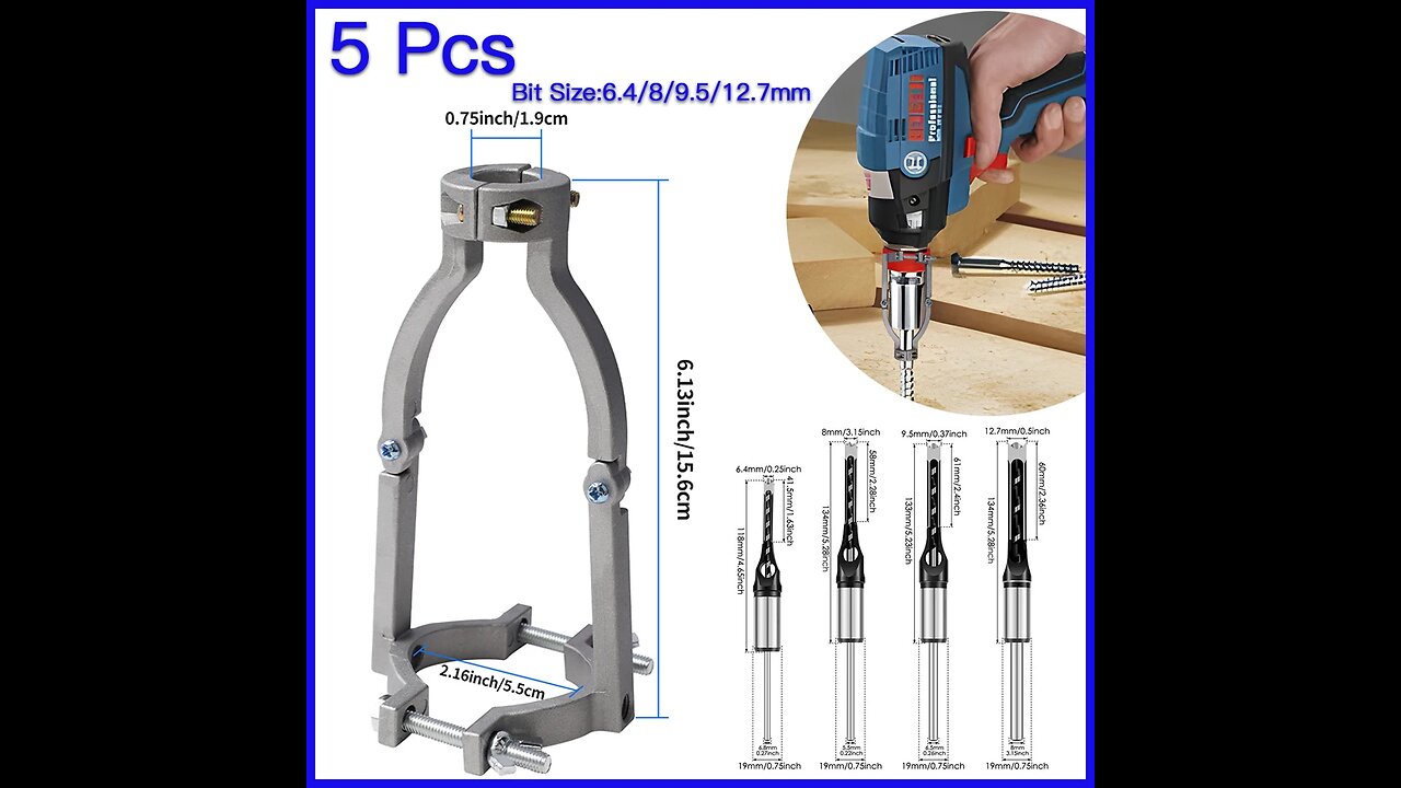 Square Hole Drill Bit Adapter Drill Bit Fixing Bracket
