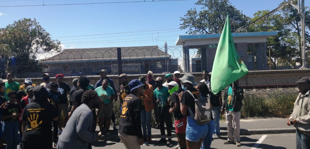 Members of the PAC gathered at Brackenfell train station