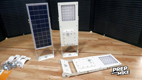 PrepWithMike - Review of rugged outdoor motion sensing SOLAR SECURITY LIGHTS