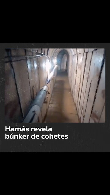Hamás muestra un búnker subterráneo de cohetes