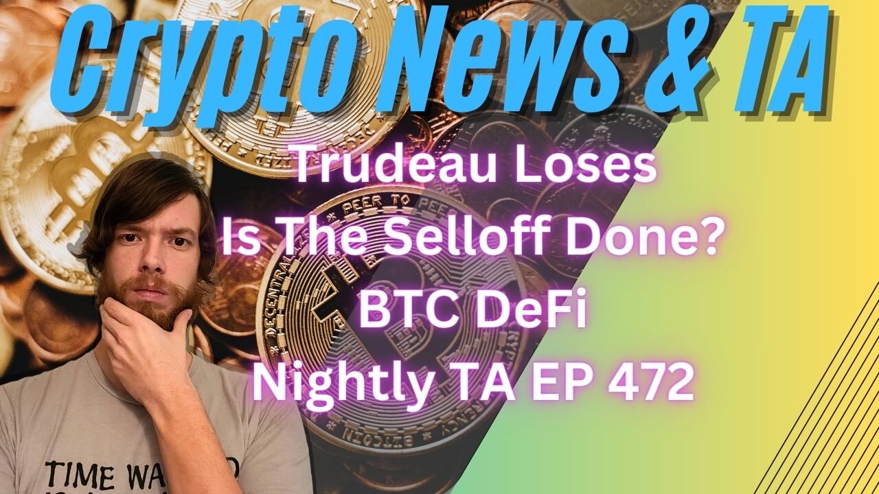 Trudeau Loses, Is The Selloff Done?, BTC DeFi, Nightly TA EP 472 1/25/24