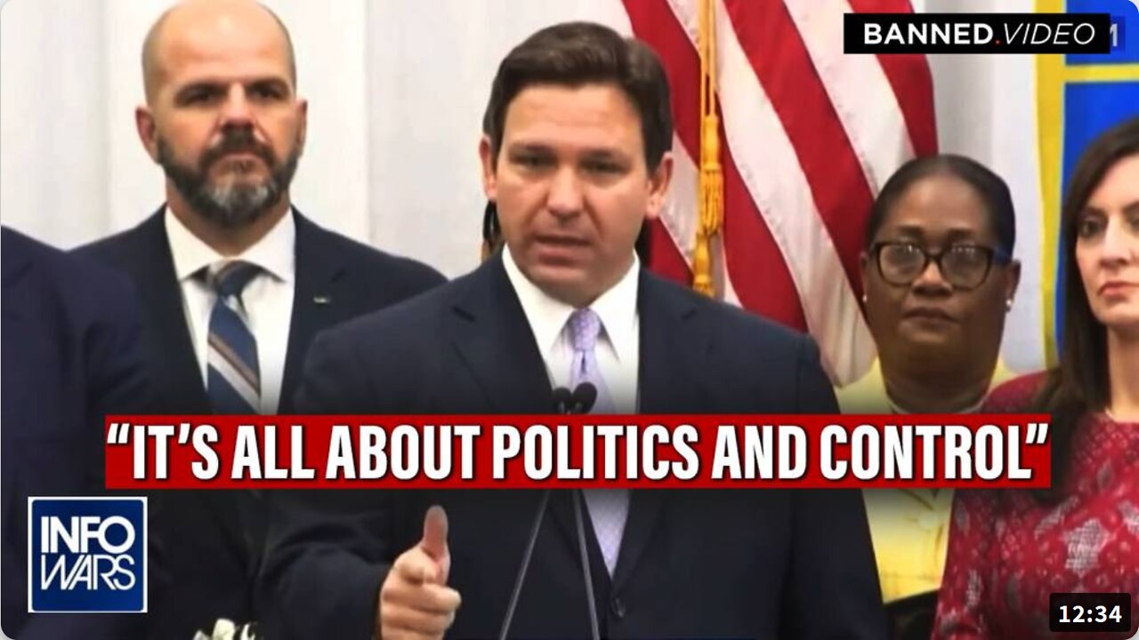 Florida Gov. DeSantis Says COVID Is, "All About Politics And Control"