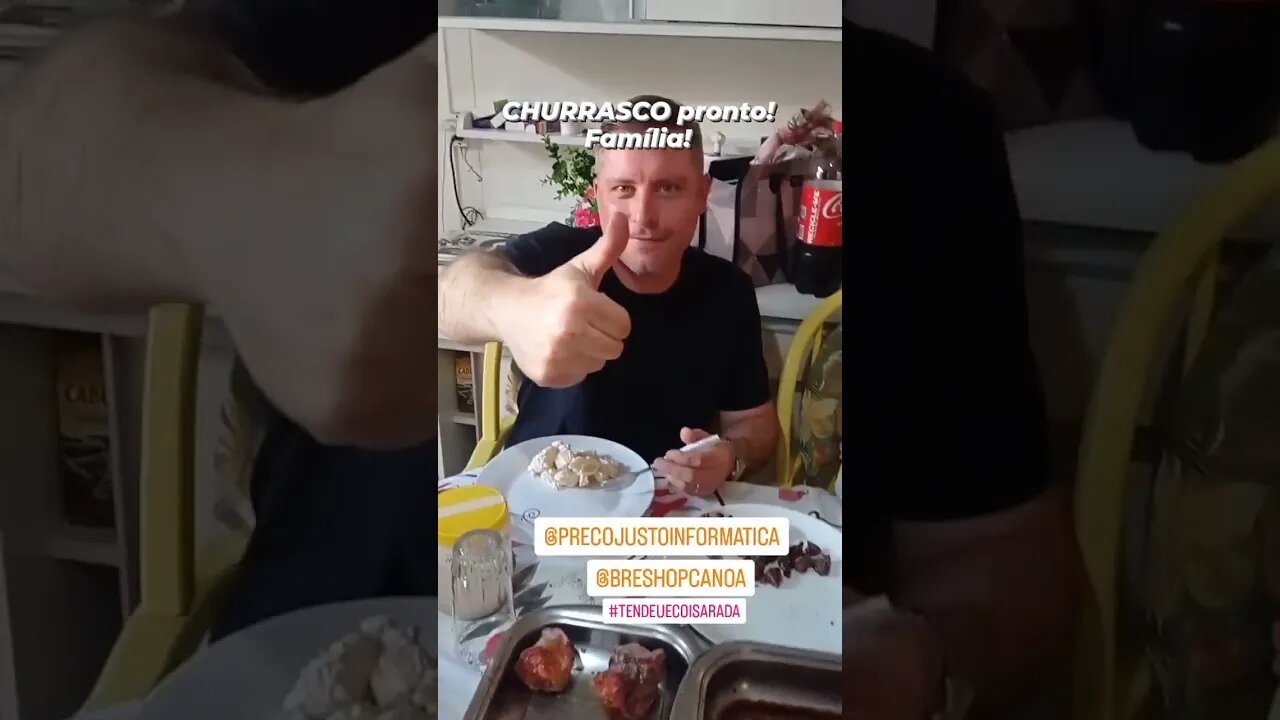 Churrasco pronto, feito na brasa, defumação de macieira e família reunida Parte 5 #tendeuecoisarada