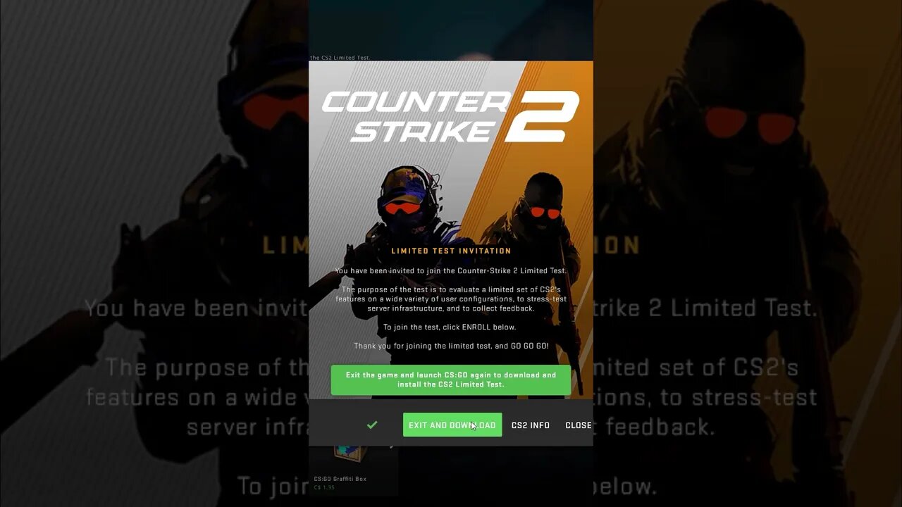 Finally CS2 BETA! #shorts #csgo #cs2