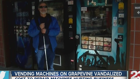 Vending machines ran by Bakersfield blind man burglarized