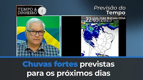 Chuvas fortes previstas para os próximos dias