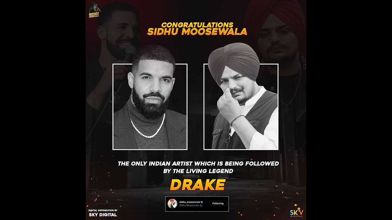 Harmonious Fusion: Paying Homage to the Drake and Sidhu Moose Wala Connection