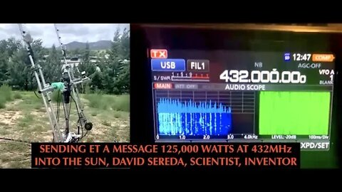 Sending Signals to ET, They Responded, 125,000 Watts & 432 MHz into the Sun, David Sereda