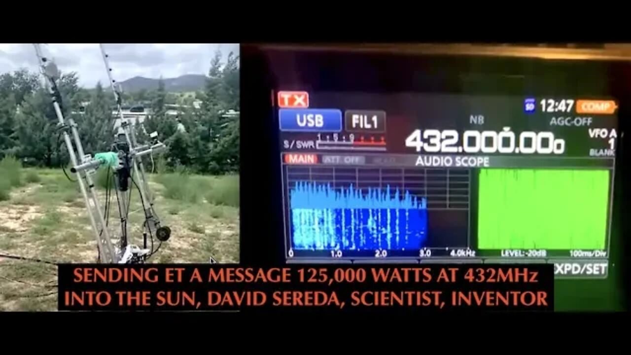 Sending Signals to ET, They Responded, 125,000 Watts & 432 MHz into the Sun, David Sereda